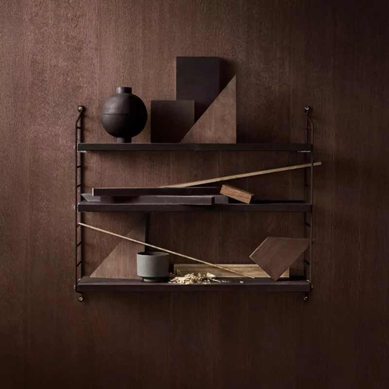 Pocket 經典壁掛三層架 深染橡木色(2026新色)