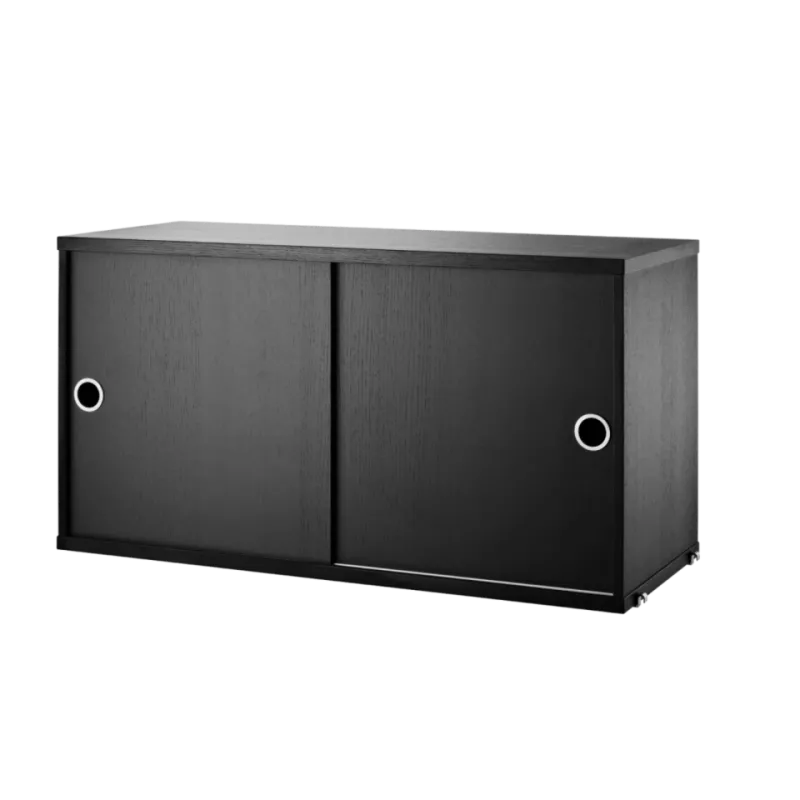 實木紋 - 滑門櫃 Cabinet with Sliding Doors