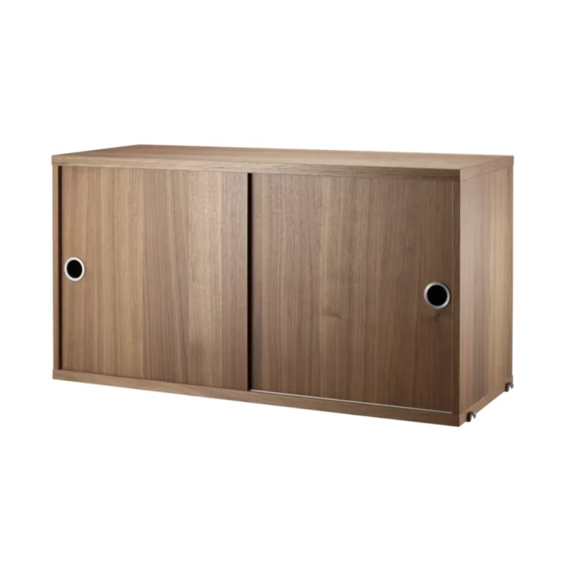 實木紋 - 滑門櫃 Cabinet with Sliding Doors