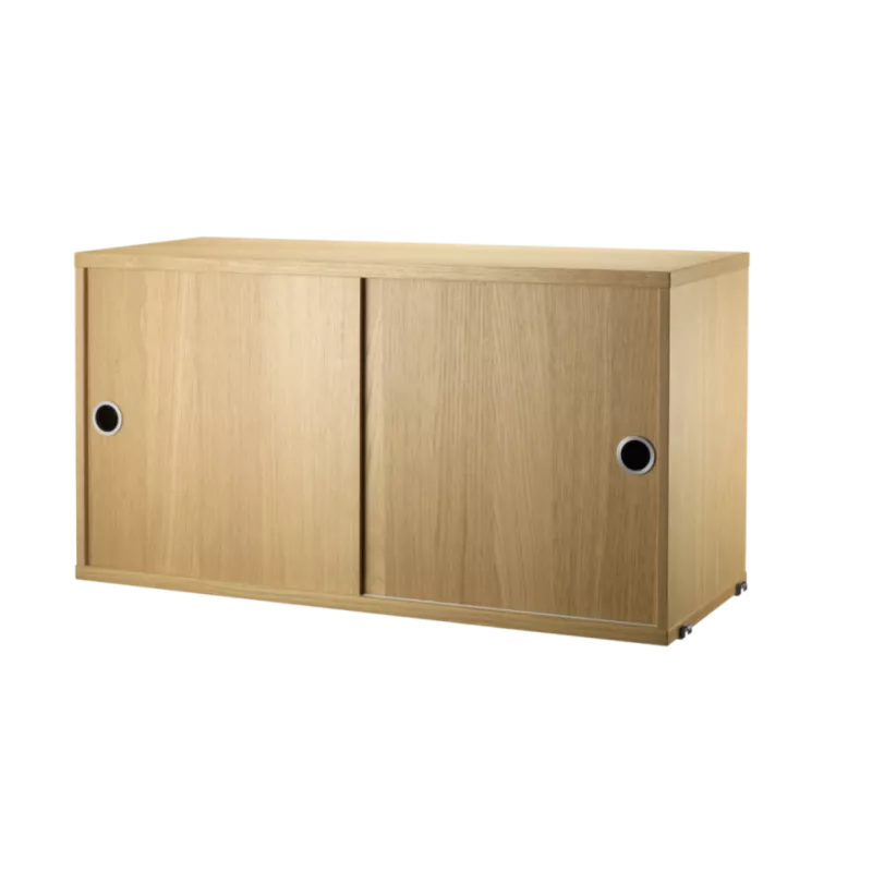 實木紋 - 滑門櫃 Cabinet with Sliding Doors