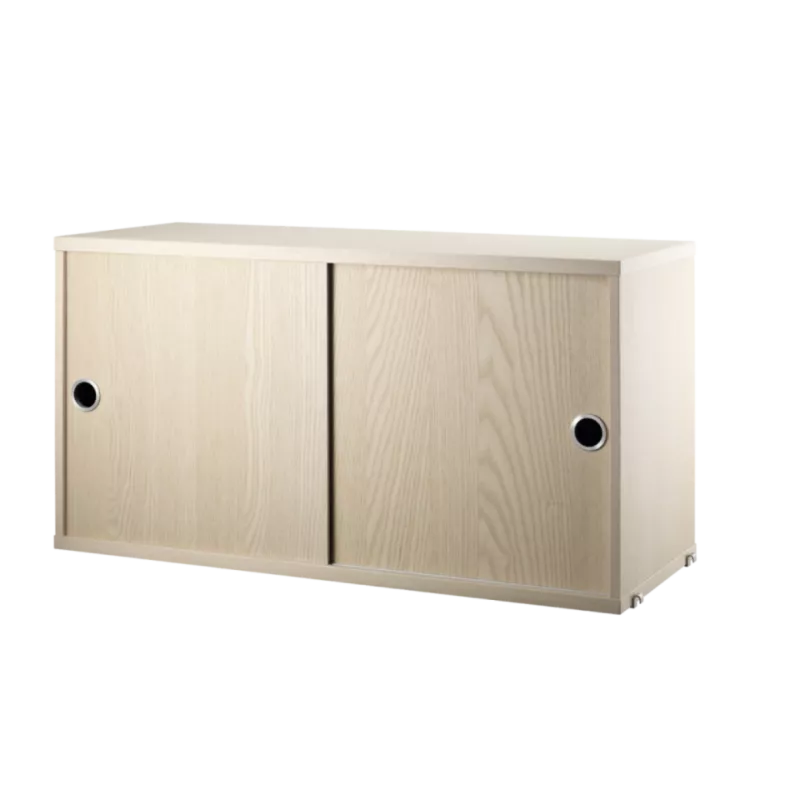 實木紋 - 滑門櫃 Cabinet with Sliding Doors