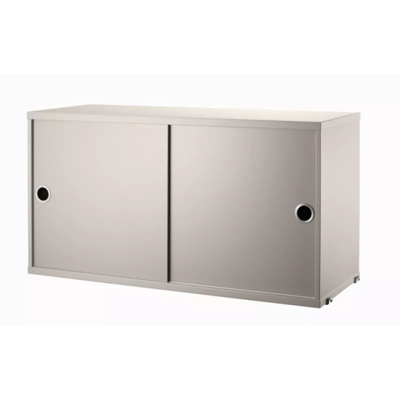烤漆素色 - 滑門櫃 Cabinet with Sliding Doors