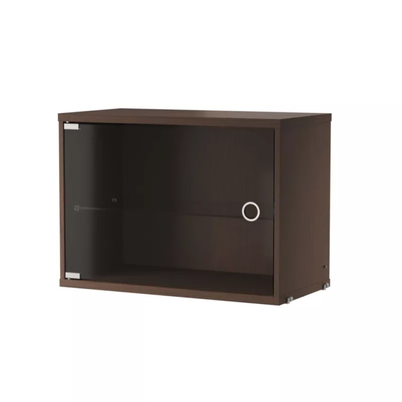 實木紋 - W58cm 左/右開玻璃門櫃 Display Cabinet with Swing Glass Door