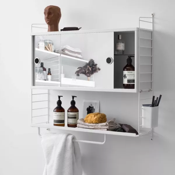 烤漆素色 - 滑門鏡櫃 Cabinet with Mirror Doors
