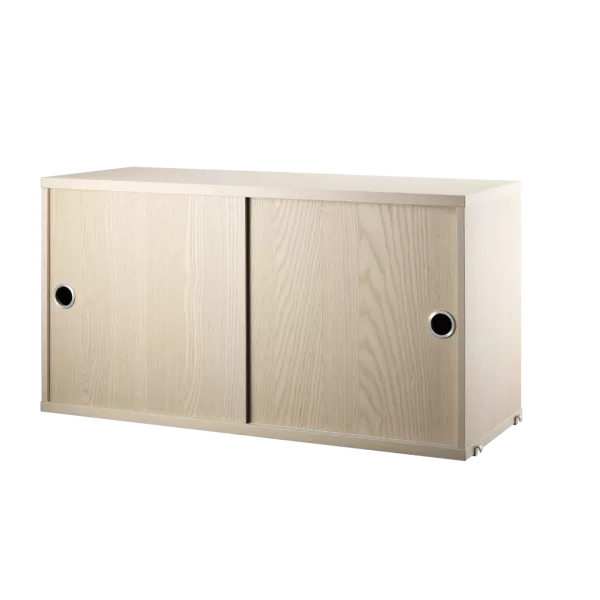 實木紋 - 滑門櫃 Cabinet with Sliding Doors