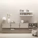 烤漆素色 - 玻璃滑門櫃 Display Cabinet