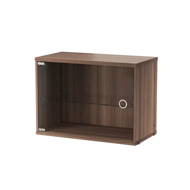 實木紋 - W58cm 左/右開玻璃門櫃 Display Cabinet with Swing Glass Door