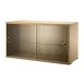 實木紋 - 玻璃滑門櫃 Display Cabinet