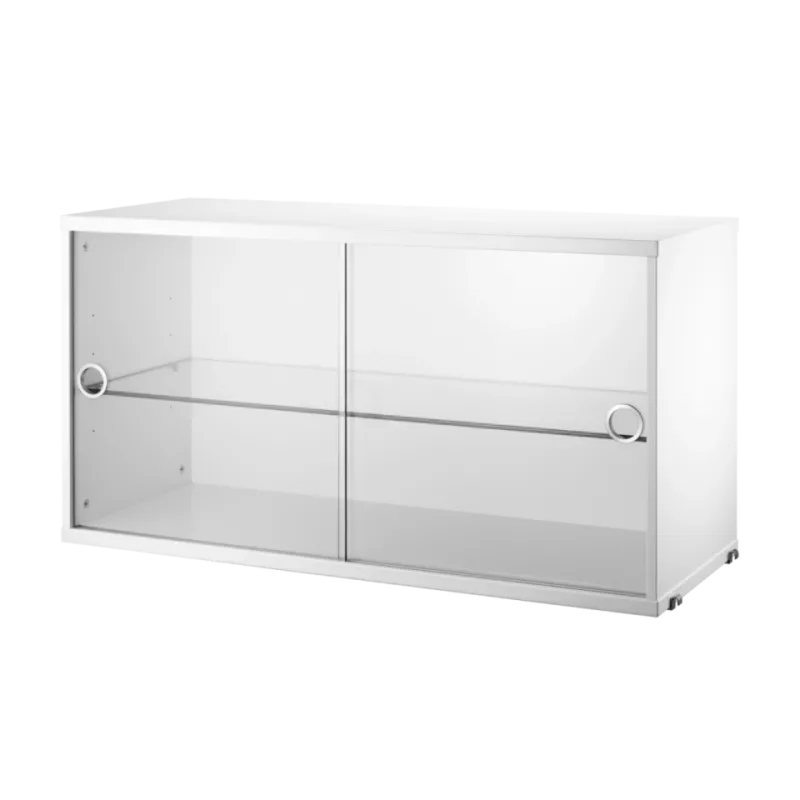 烤漆素色 - 玻璃滑門櫃 Display Cabinet